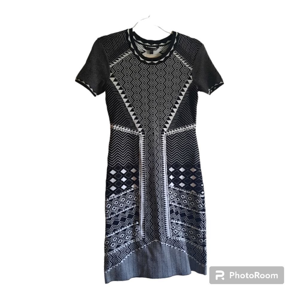Felicity & Coco Geometric Print Sweater Dress